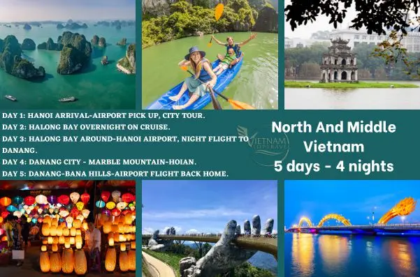 North and Middle Vietnam 5 days 4 nights